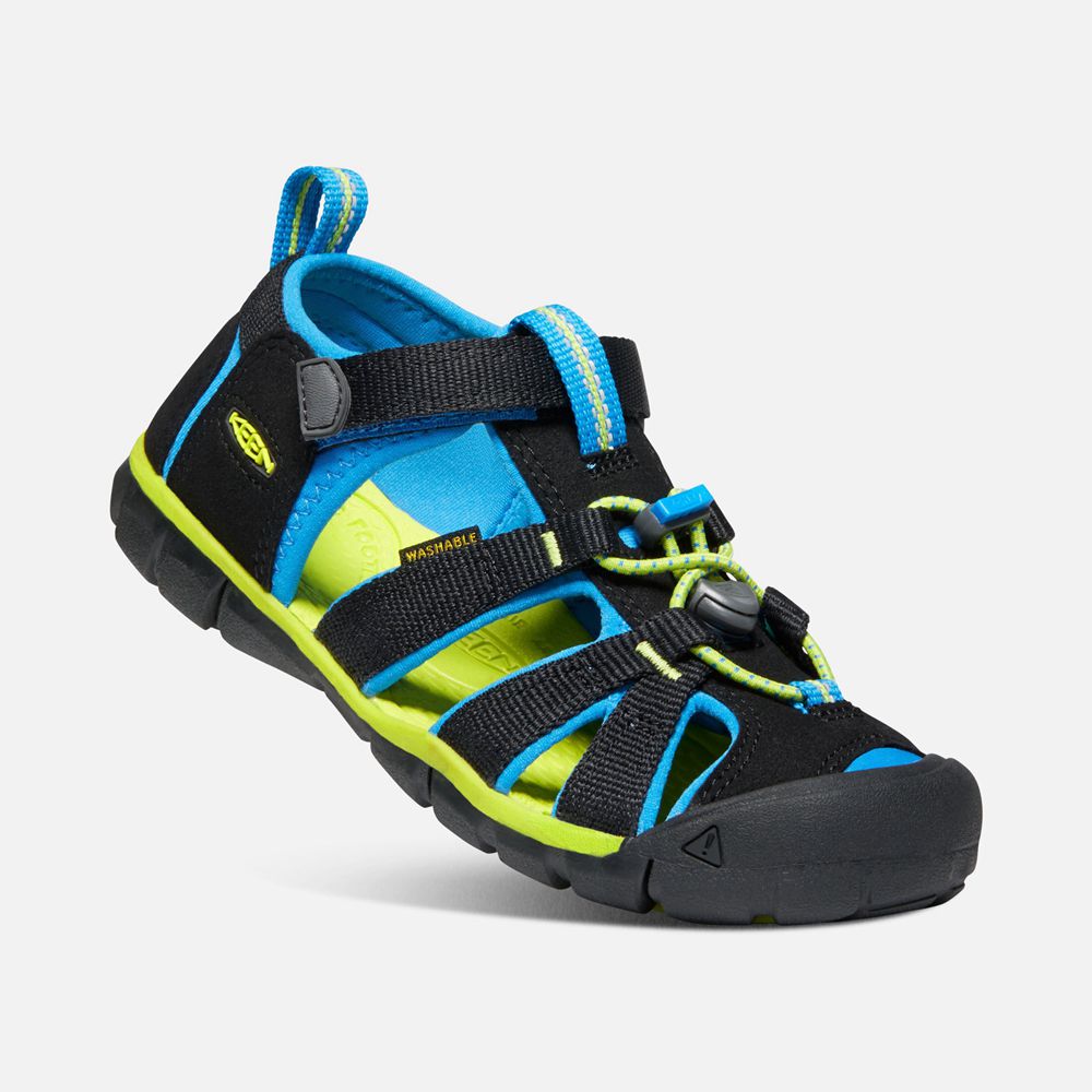 Sandales Keen Enfant Noir/Bleu | Seacamp Ii Cnx | ZLAIH-5196